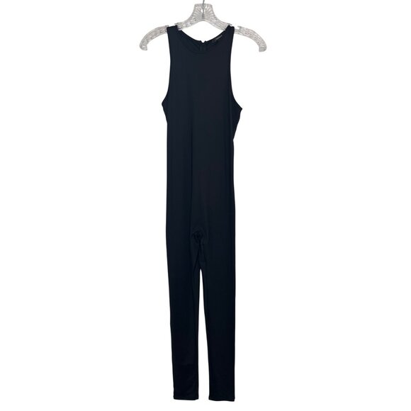 Forever 21 Sleeveless Jumpsuit Womens Small Black Zipper New - Picture 1 of 8